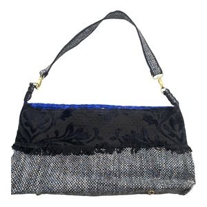 Custom Handmade Vintage Purse Fashion Shoulder Bag GREY BLACK